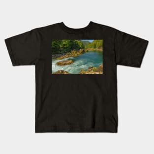 Una River at Bottom of Strbacki Buk in Bosnia Kids T-Shirt